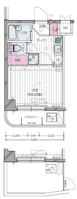 リヴシティ平和島の間取り