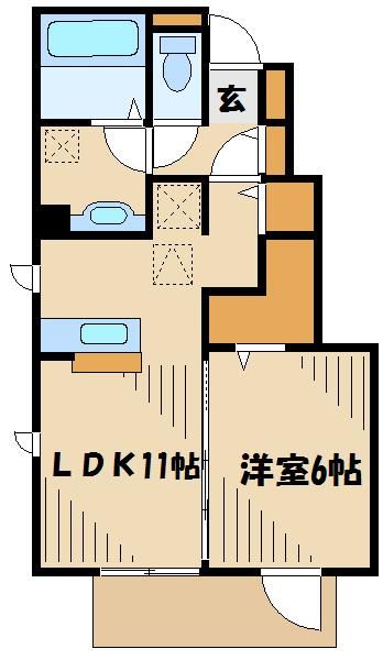 相模原市中央区中央のアパートの間取り