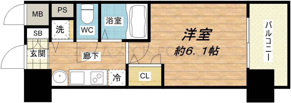 【プレサンス天満橋アンジェの間取り】