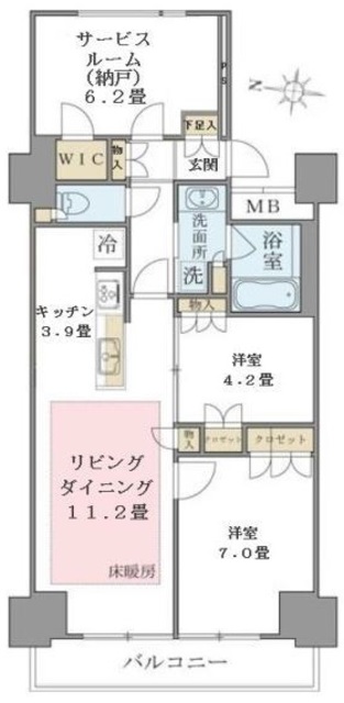 ブリリアイスト東雲キャナルコートの間取り