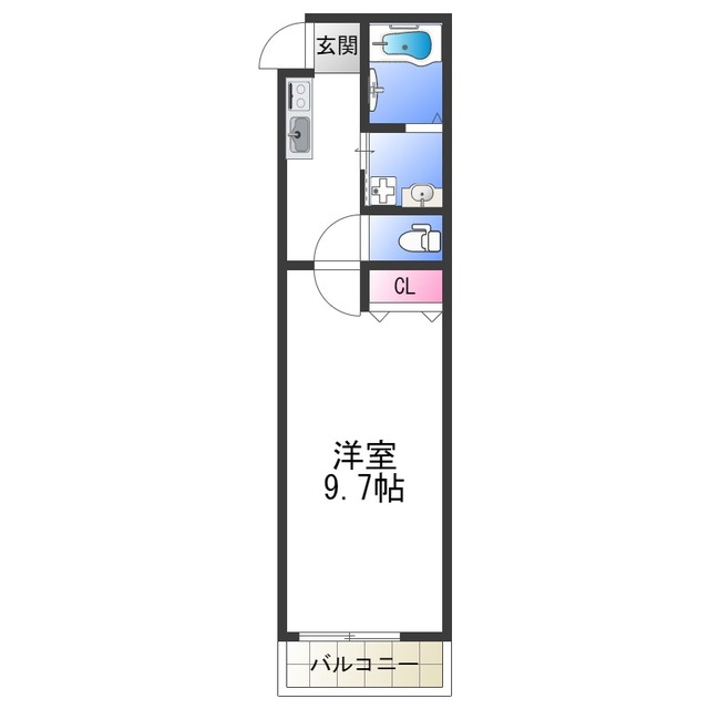 【堺市西区浜寺石津町東のアパートの間取り】