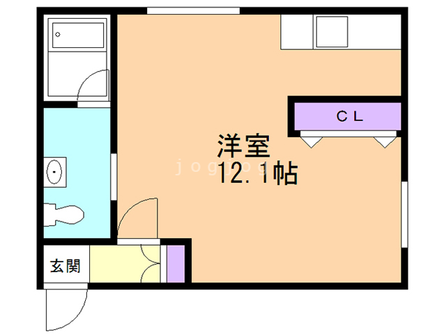 石狩市花川北七条のマンションの間取り