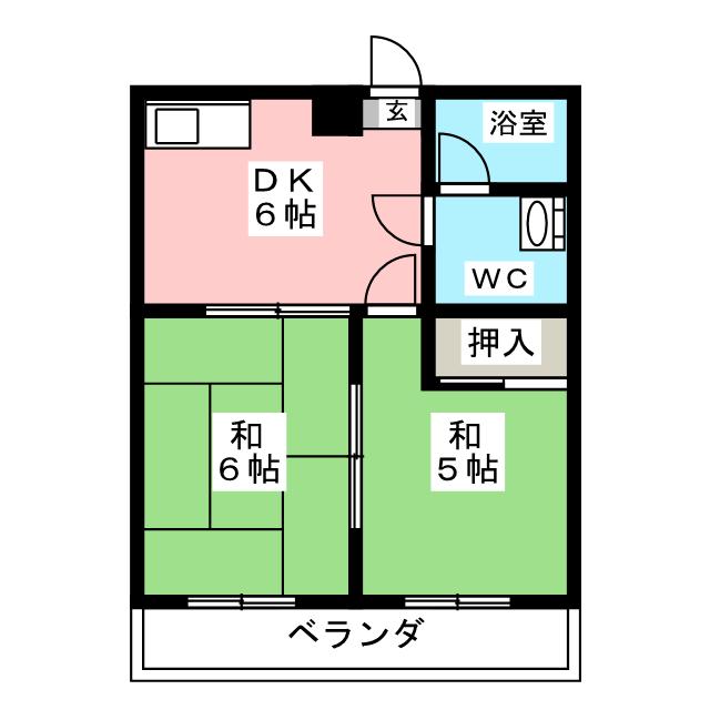 奥田ハイツの間取り