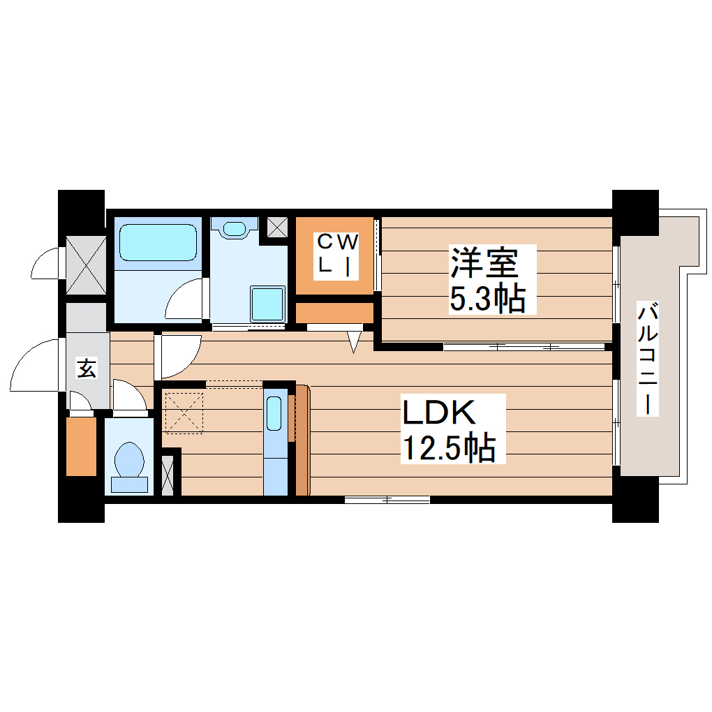 シャーメゾンステージ　広瀬通の間取り