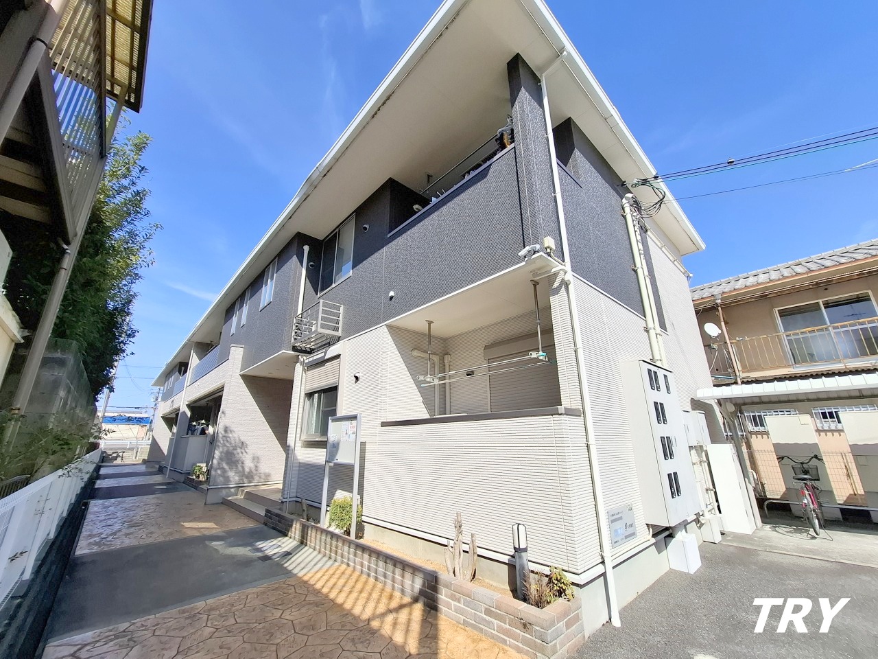 建物外観　オール電化の２ＬＤＫアパート！