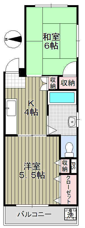 千早町ローヤルコーポの間取り写真