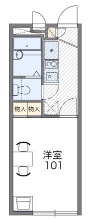 鎌倉市上町屋のアパートの間取り