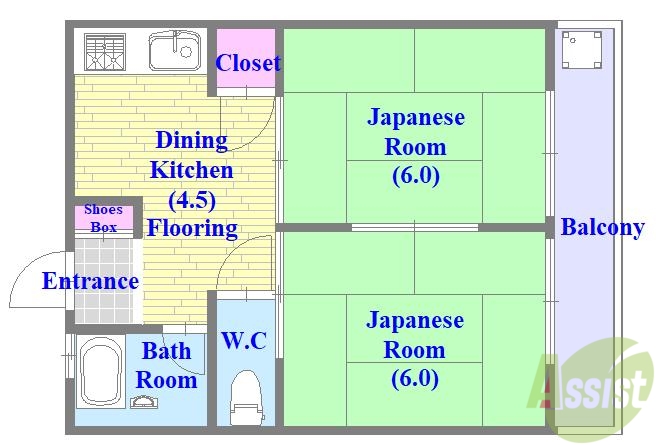 サンハイム北舞子の間取り