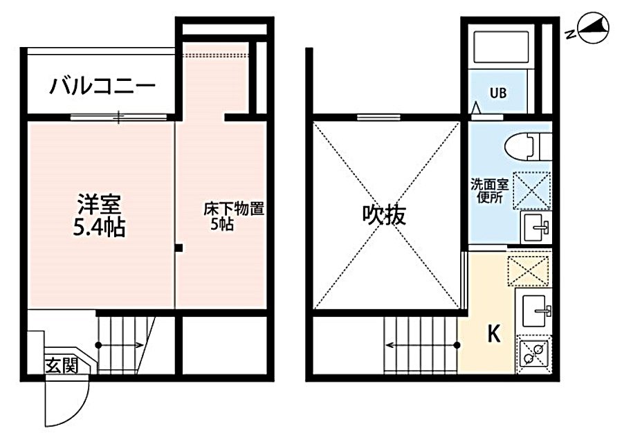 名古屋市守山区金屋のアパートの間取り