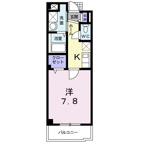 宇部市大字西岐波のマンションの間取り