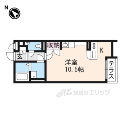 野洲市小篠原のアパートの間取り