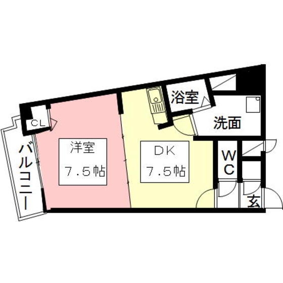 岐阜市真砂町のアパートの間取り