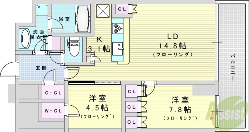 Brillia　Tower堂島の間取り