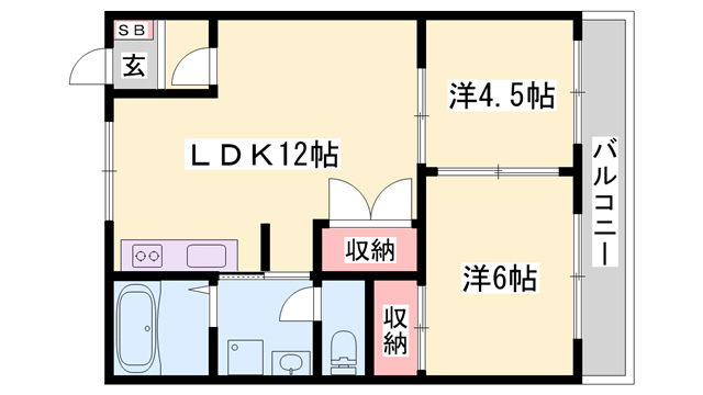 たつの市　ニューヴィレッジ21の間取り