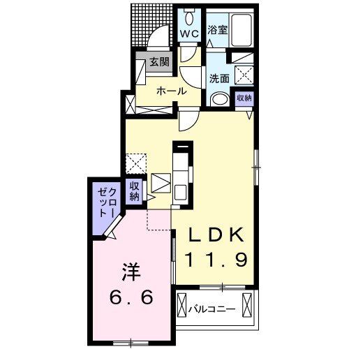 福知山市石原のアパートの間取り