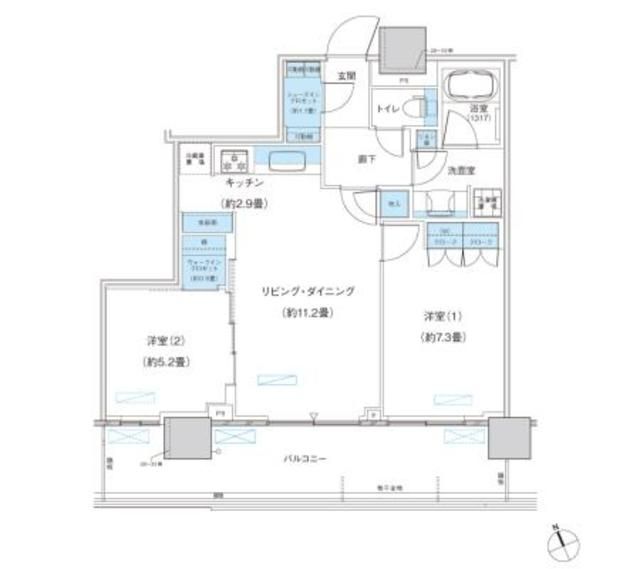 柏市若柴のマンションの間取り