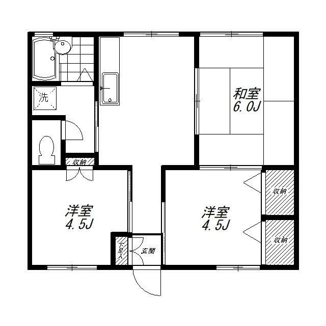 【横浜市鶴見区上末吉のアパートの間取り】