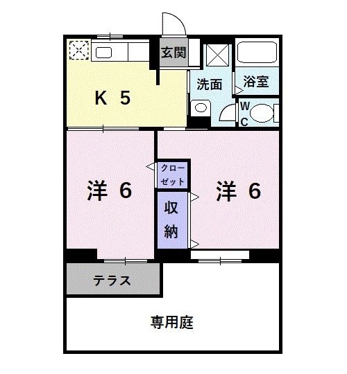 堺市南区深阪南のアパートの間取り