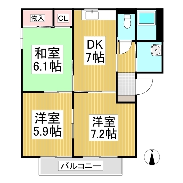 【バリュージュヤマトの間取り】