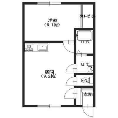 北斗市昭和のアパートの間取り