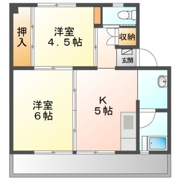 ビレッジハウス棚田山1号棟の間取り