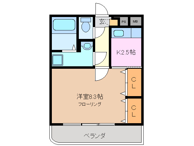 鈴鹿市矢橋のマンションの間取り