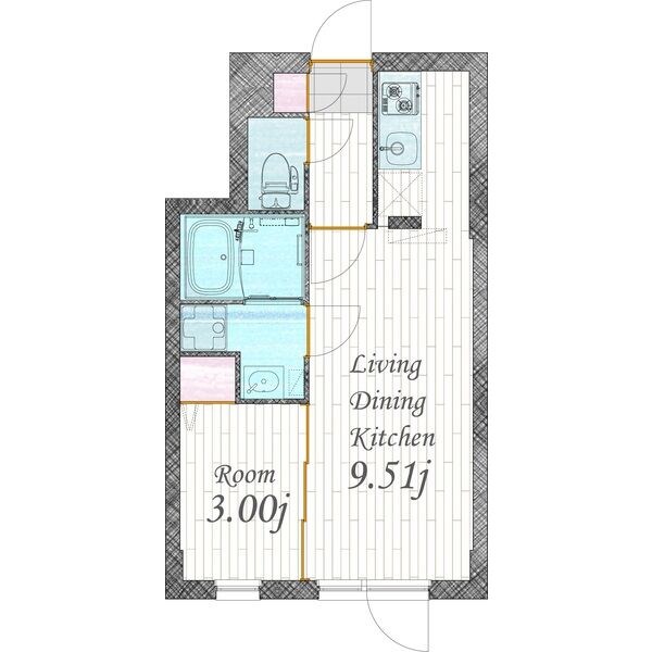 名古屋市昭和区御器所のマンションの間取り