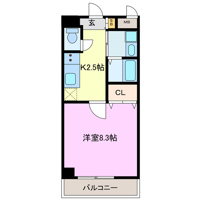 枚方市岡東町のマンションの間取り