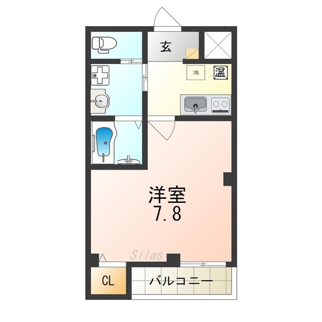 堺市堺区賑町のマンションの間取り