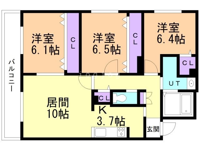 グランメール行啓通の間取り