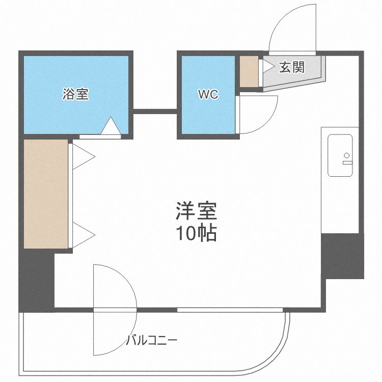 メゾンクレスト円山公園の間取り