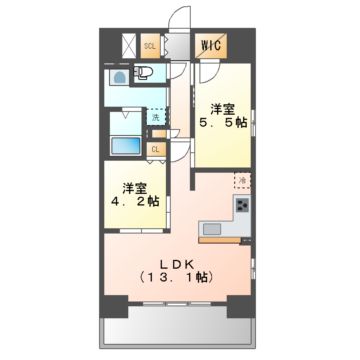 プレサンス　ロジェ　丸の内　ＣＥＮＴＲＡＬ　ＣＡＳＡの間取り