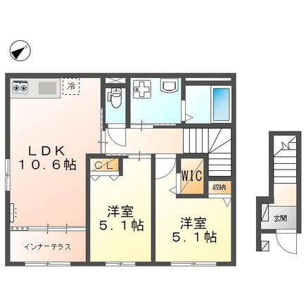 仮）野洲市西河原賃貸アパート2の間取り