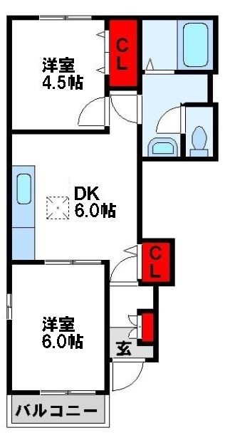 ブライトプレーヌ遠賀の間取り