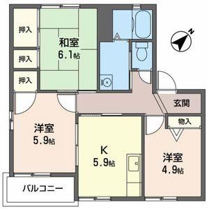 福知山市駅南町のアパートの間取り