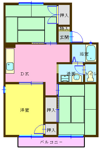 セジュールジュネスの間取り