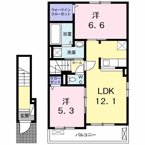 シエロ・ガーデン国府Ｂの間取り