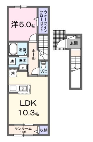 Lull（ラル） 202号・203号・204号・205号の間取り