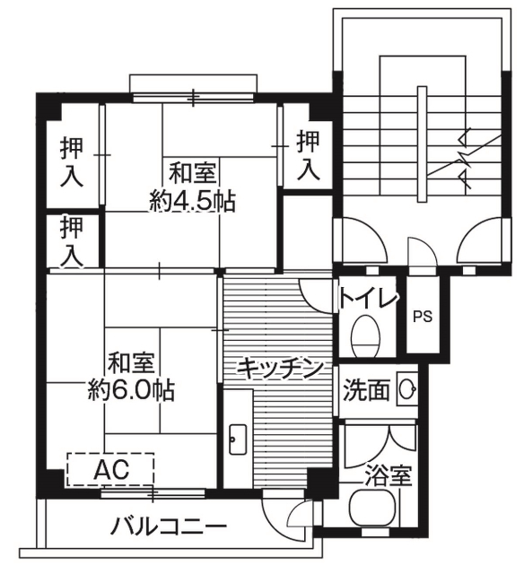 ビレッジハウス小山１号棟の間取り