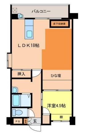 姫路市砥堀のマンションの間取り