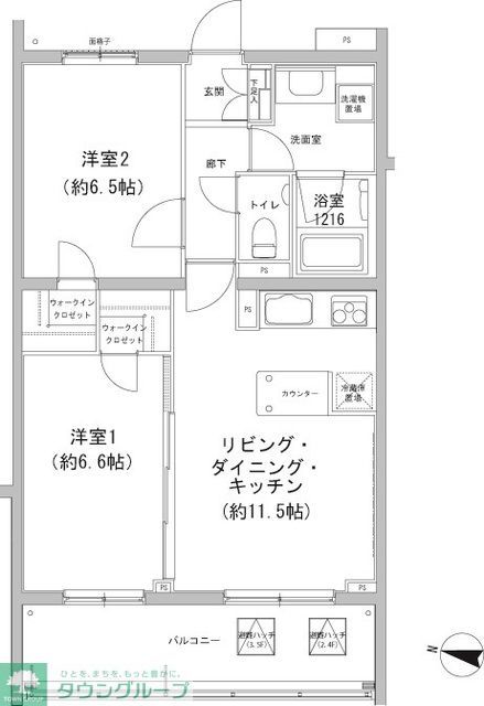 ヒューリックコート雪が谷の間取り