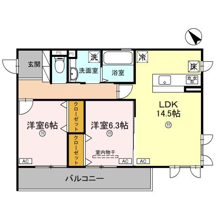 守山市勝部のアパートの間取り