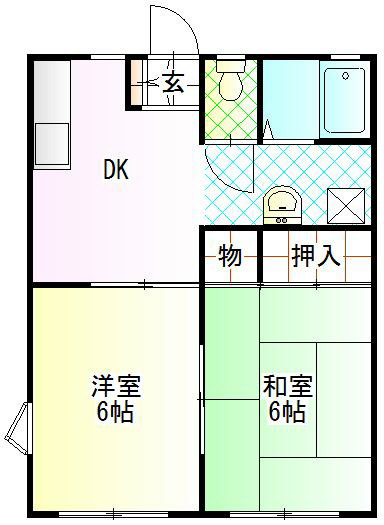 伊勢原市串橋のアパートの間取り