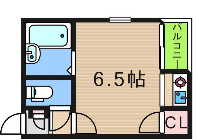 SKハイツ住之江の間取り