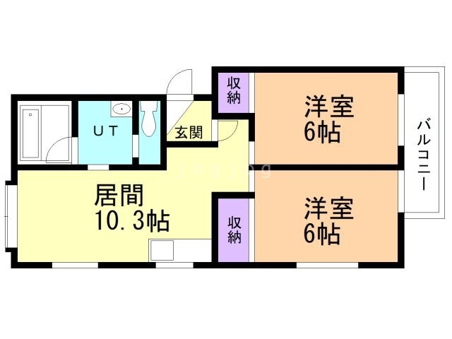 札幌市西区二十四軒三条のマンションの間取り