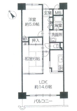 姫路市東今宿のマンションの間取り