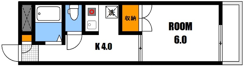 広島市安佐南区大塚西のアパートの間取り