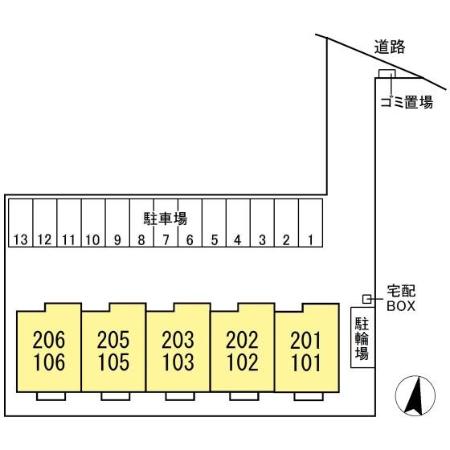 【Grand Winds Tsukuba IIの駐車場】