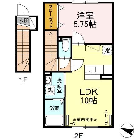 悠裕富田の間取り