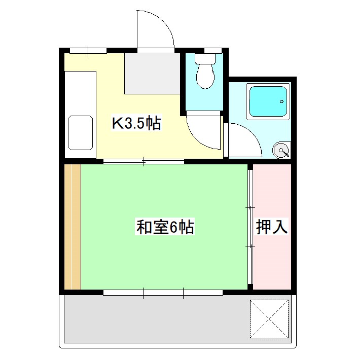 西宮市浜町のマンションの間取り